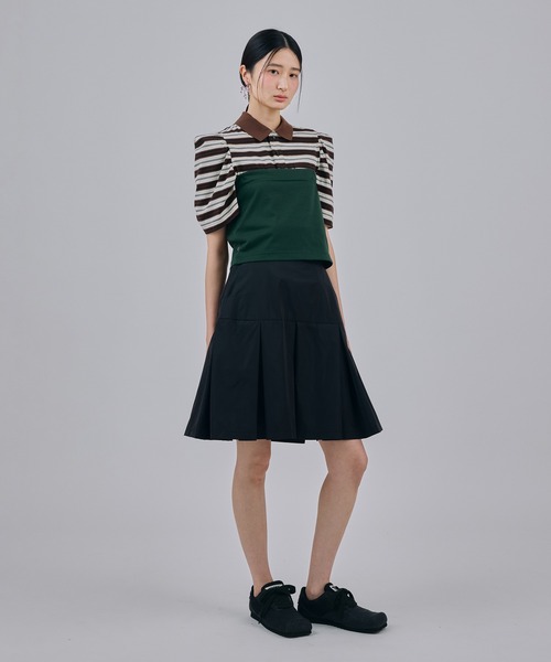 NON TOKYO(ノントーキョー)の「3WAY BORDER POLO SHIRT(ポロシャツ・レディース・ブルー系/ネイビー系/ブラウン系・FREE)」の10枚目の写真