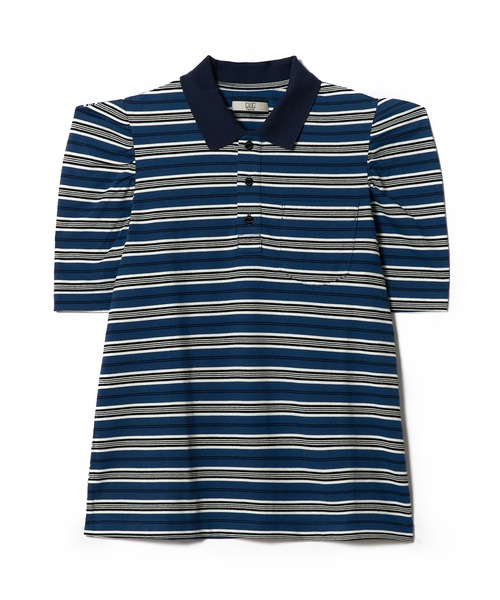 NON TOKYO(ノントーキョー)の「3WAY BORDER POLO SHIRT(ポロシャツ・レディース・ブルー系/ネイビー系/ブラウン系・FREE)」の11枚目の写真