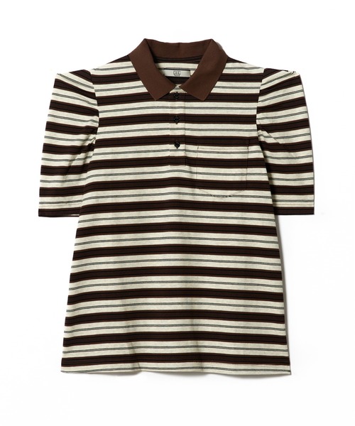 NON TOKYO(ノントーキョー)の「3WAY BORDER POLO SHIRT(ポロシャツ・レディース・ブルー系/ネイビー系/ブラウン系・FREE)」の15枚目の写真