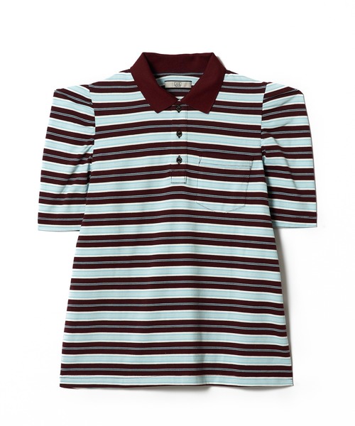 NON TOKYO(ノントーキョー)の「3WAY BORDER POLO SHIRT(ポロシャツ・レディース・ブルー系/ネイビー系/ブラウン系・FREE)」の19枚目の写真