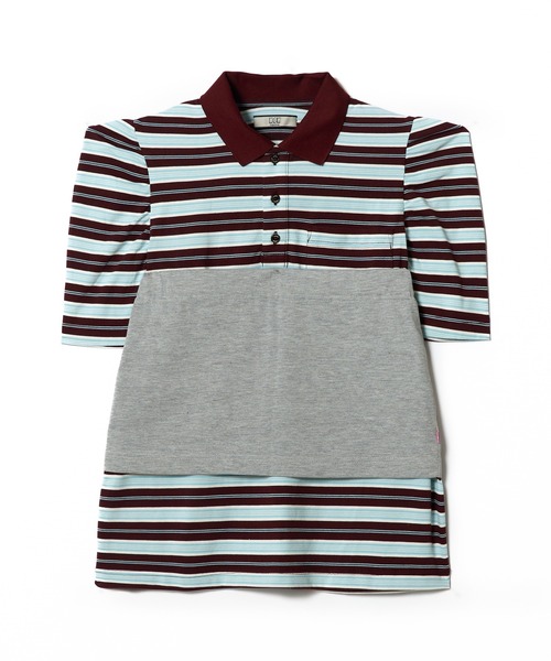 NON TOKYO(ノントーキョー)の「3WAY BORDER POLO SHIRT(ポロシャツ・レディース・ブルー系/ネイビー系/ブラウン系・FREE)」の20枚目の写真