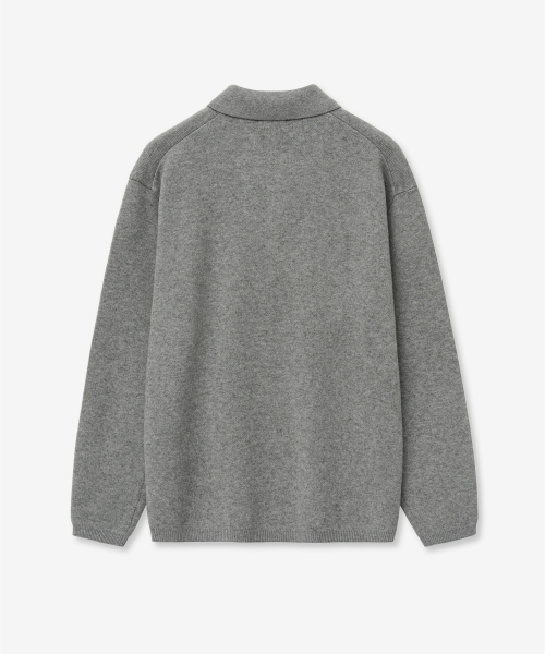 TNGT(ティーエヌジーティー)の「Cashmere Blended Essential Polo Knit Top (Grey) TNSW6F110G2(ニット/セーター・レディース・その他・100/105/110/95)」の2枚目の写真