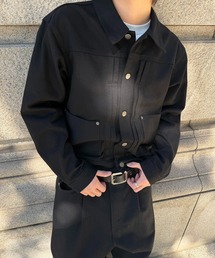 kutir（クティール）の「CROPPED RIGID DENIM JACKET／クロップドリジットデニムジャケット（デニムジャケット）」