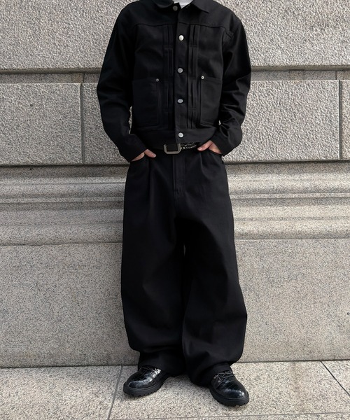 kutir(クティール)の「CROPPED RIGID DENIM JACKET/クロップドリジットデニムジャケット(デニムジャケット・メンズ・ダークブラック/インディゴブルー/ブラック・LARGE/MEDIUM)」の19枚目の写真