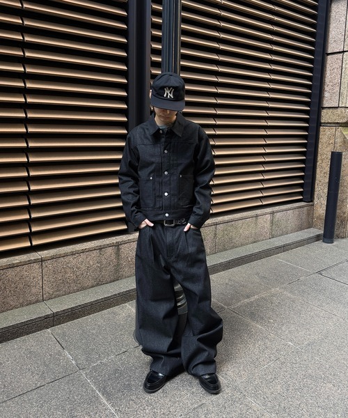 kutir(クティール)の「CROPPED RIGID DENIM JACKET/クロップドリジットデニムジャケット(デニムジャケット・メンズ・ダークブラック/インディゴブルー/ブラック・LARGE/MEDIUM)」の8枚目の写真