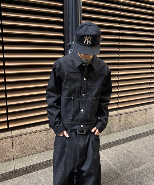 kutir(クティール)の「CROPPED RIGID DENIM JACKET/クロップドリジットデニムジャケット(デニムジャケット・メンズ・ダークブラック/インディゴブルー/ブラック・LARGE/MEDIUM)」の5枚目の写真