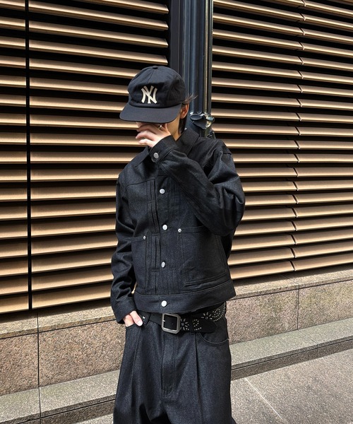 kutir(クティール)の「CROPPED RIGID DENIM JACKET/クロップドリジットデニムジャケット(デニムジャケット・メンズ・ダークブラック/インディゴブルー/ブラック・LARGE/MEDIUM)」の6枚目の写真