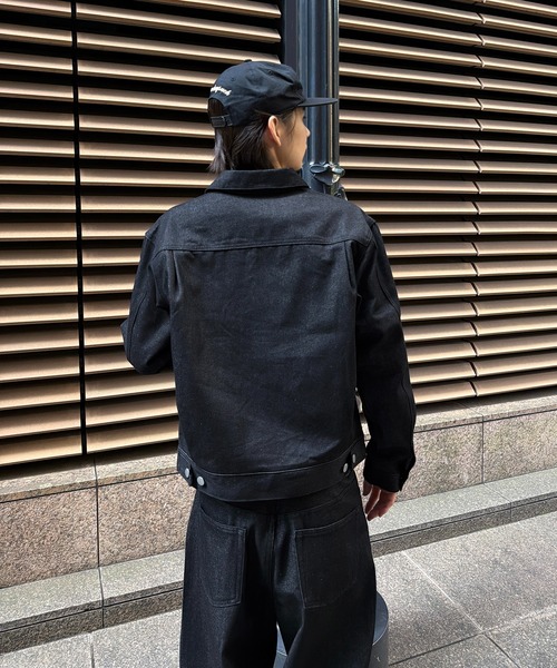 kutir(クティール)の「CROPPED RIGID DENIM JACKET/クロップドリジットデニムジャケット(デニムジャケット・メンズ・ダークブラック/インディゴブルー/ブラック・LARGE/MEDIUM)」の7枚目の写真
