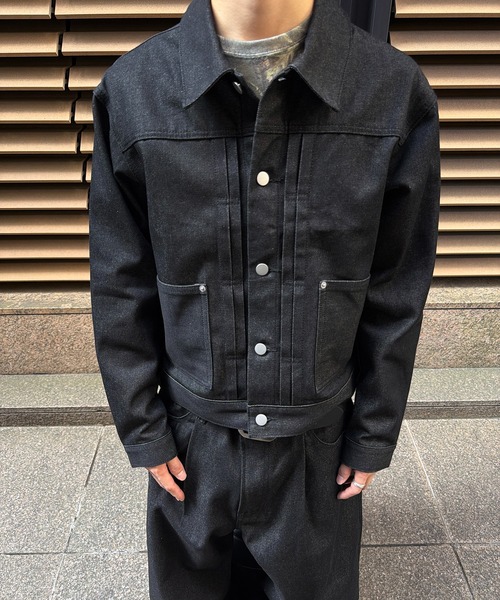 kutir(クティール)の「CROPPED RIGID DENIM JACKET/クロップドリジットデニムジャケット(デニムジャケット・メンズ・ダークブラック/インディゴブルー/ブラック・LARGE/MEDIUM)」の11枚目の写真