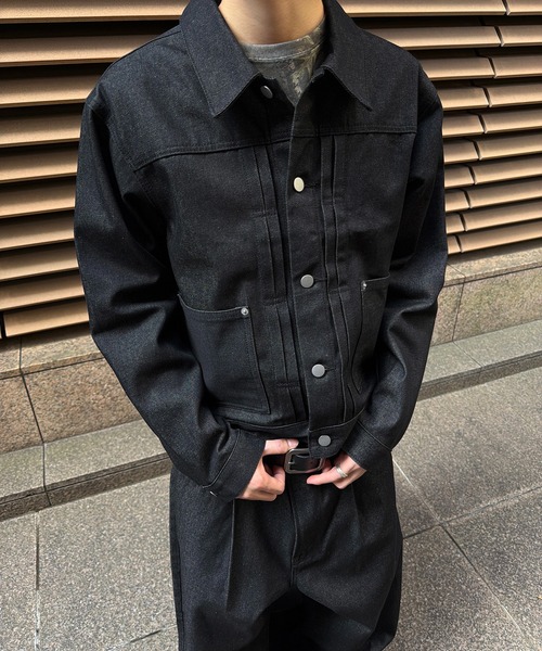 kutir(クティール)の「CROPPED RIGID DENIM JACKET/クロップドリジットデニムジャケット(デニムジャケット・メンズ・ダークブラック/インディゴブルー/ブラック・LARGE/MEDIUM)」の12枚目の写真