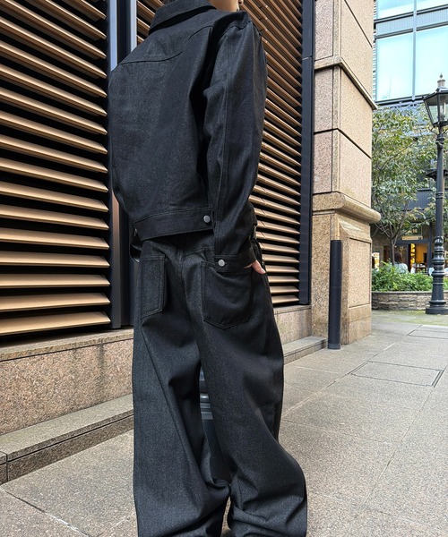 kutir(クティール)の「CROPPED RIGID DENIM JACKET/クロップドリジットデニムジャケット(デニムジャケット・メンズ・ダークブラック/インディゴブルー/ブラック・LARGE/MEDIUM)」の15枚目の写真