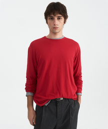 WINDER（ワインダー）の「モダールブレンドジャージートップ - レッド（Tシャツ/カットソー）」