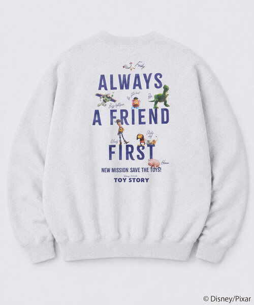 FREAK'S STORE(フリークスストア)の「限定展開 TOYSTORY 別注 Friends クルーネック スウェット(スウェット・メンズ・グレー/チャコールグレー・LARGE/MEDIUM)」の4枚目の写真