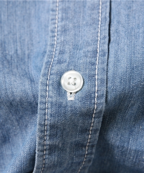 SEVENDAYS=SUNDAY(セブンデイズサンデイ)の「5.5ozデニム 長袖レギュラーシャツ(シャツ/ブラウス・メンズ・インディゴブルー/ライトインディゴブルー・MEDIUM/SMALL/LARGE)」の9枚目の写真