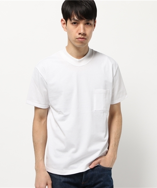 AMERICAN RAG CIE(アメリカンラグシー)の「AMERICAN RAG CIE アメリカンコットンモックネックT / 108-AYU-M161-CT087(Tシャツ/カットソー・メンズ・ホワイト/ネイビー/バーガンディー・2/3/1)」の16枚目の写真