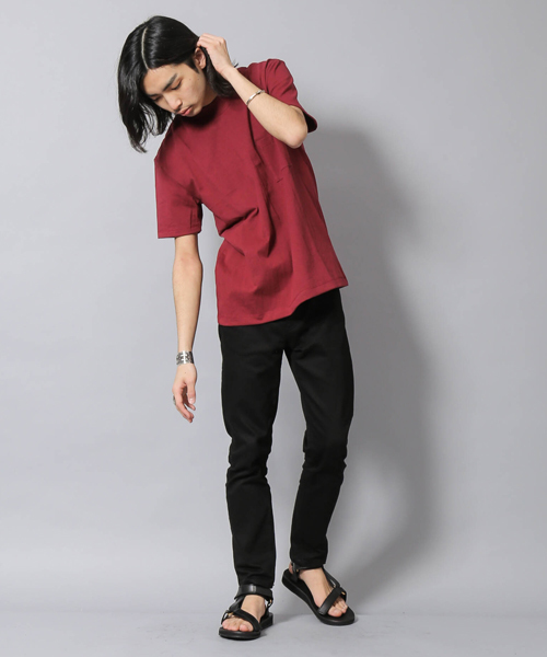 AMERICAN RAG CIE(アメリカンラグシー)の「AMERICAN RAG CIE アメリカンコットンモックネックT / 108-AYU-M161-CT087(Tシャツ/カットソー・メンズ・ホワイト/ネイビー/バーガンディー・2/3/1)」の12枚目の写真