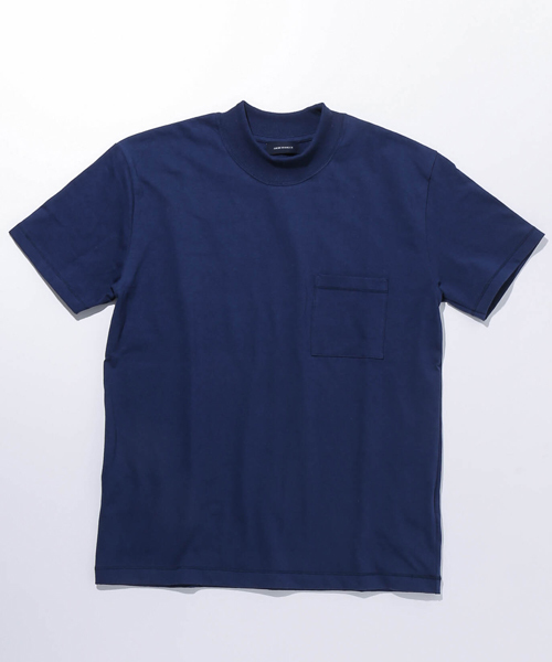 AMERICAN RAG CIE(アメリカンラグシー)の「AMERICAN RAG CIE アメリカンコットンモックネックT / 108-AYU-M161-CT087(Tシャツ/カットソー・メンズ・ホワイト/ネイビー/バーガンディー・2/3/1)」の14枚目の写真