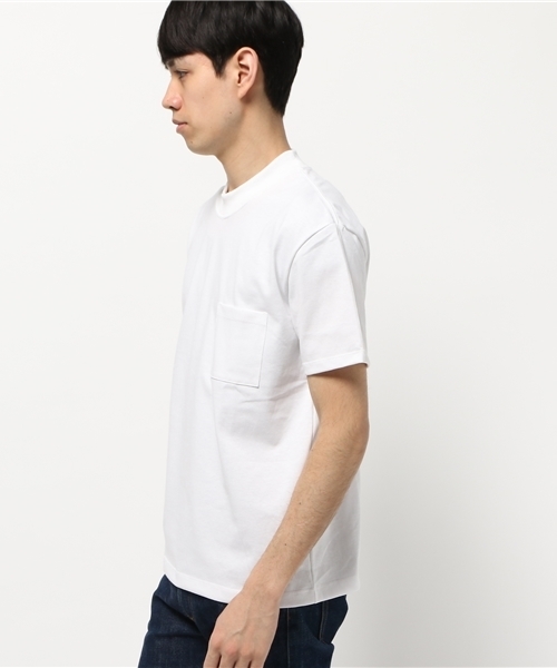 AMERICAN RAG CIE(アメリカンラグシー)の「AMERICAN RAG CIE アメリカンコットンモックネックT / 108-AYU-M161-CT087(Tシャツ/カットソー・メンズ・ホワイト/ネイビー/バーガンディー・2/3/1)」の4枚目の写真