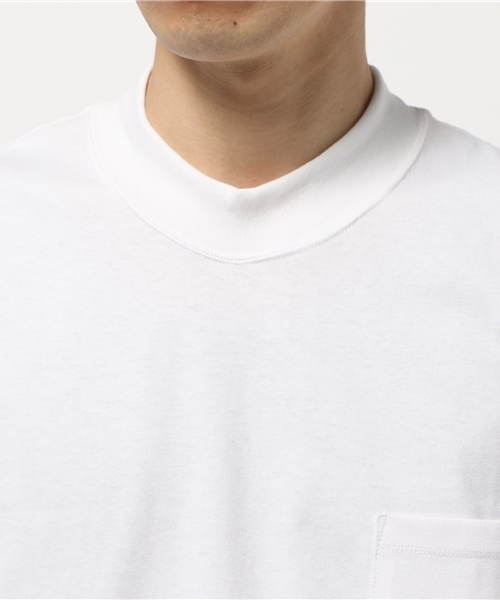 AMERICAN RAG CIE(アメリカンラグシー)の「AMERICAN RAG CIE アメリカンコットンモックネックT / 108-AYU-M161-CT087(Tシャツ/カットソー・メンズ・ホワイト/ネイビー/バーガンディー・2/3/1)」の6枚目の写真