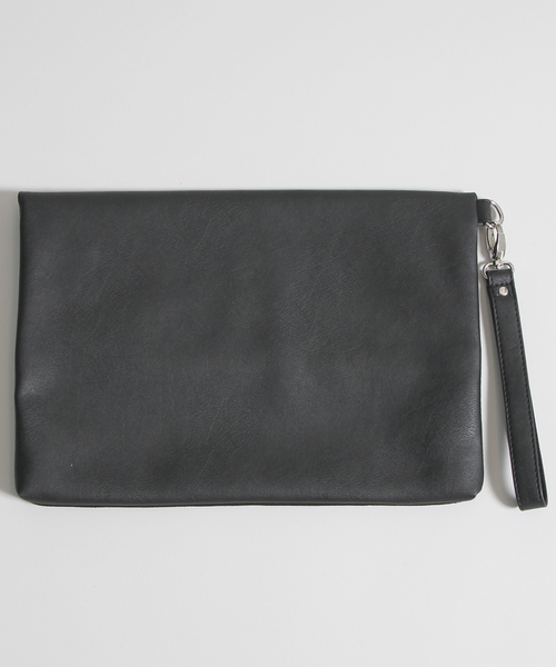 WEGO（ウィゴー）の「WEGO/口折れコンビクラッチバッグ（クラッチバッグ・メンズ・ネイビー/ブラック/ホワイト/キャメル・FREE）」の6枚目の写真