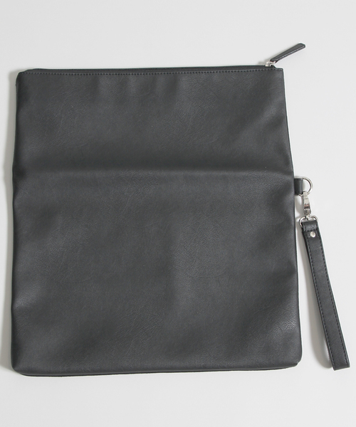 WEGO（ウィゴー）の「WEGO/口折れコンビクラッチバッグ（クラッチバッグ・メンズ・ネイビー/ブラック/ホワイト/キャメル・FREE）」の8枚目の写真