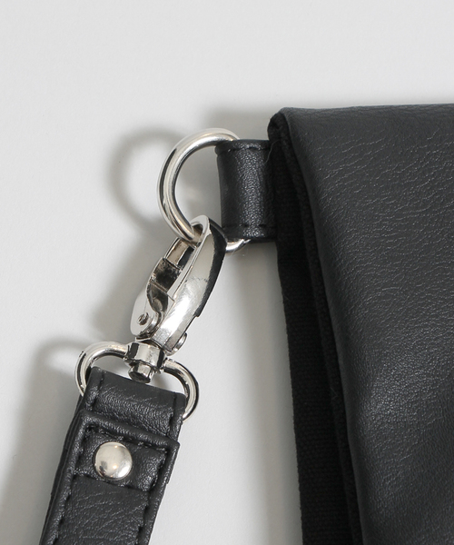 WEGO（ウィゴー）の「WEGO/口折れコンビクラッチバッグ（クラッチバッグ・メンズ・ネイビー/ブラック/ホワイト/キャメル・FREE）」の12枚目の写真