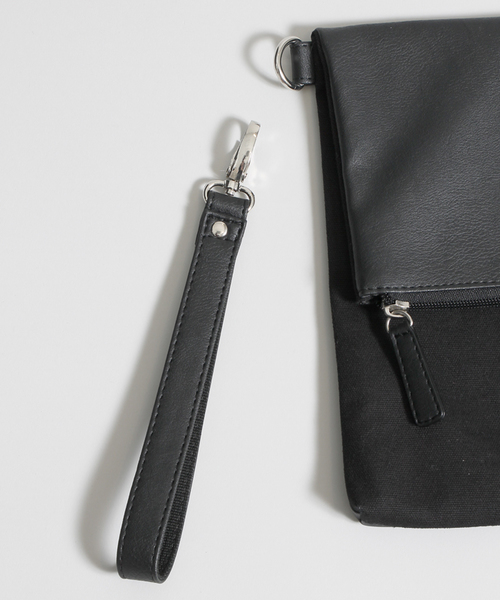 WEGO（ウィゴー）の「WEGO/口折れコンビクラッチバッグ（クラッチバッグ・メンズ・ネイビー/ブラック/ホワイト/キャメル・FREE）」の13枚目の写真