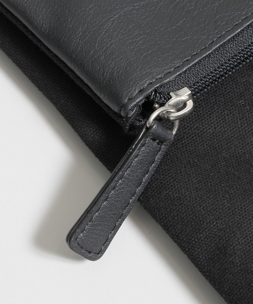 WEGO（ウィゴー）の「WEGO/口折れコンビクラッチバッグ（クラッチバッグ・メンズ・ネイビー/ブラック/ホワイト/キャメル・FREE）」の14枚目の写真