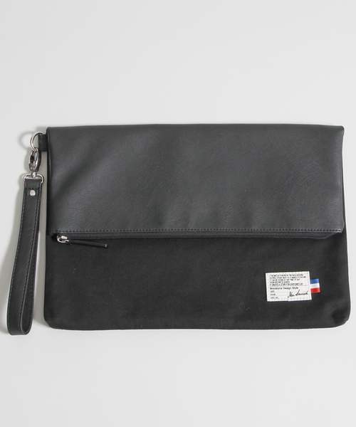 WEGO（ウィゴー）の「WEGO/口折れコンビクラッチバッグ（クラッチバッグ・メンズ・ネイビー/ブラック/ホワイト/キャメル・FREE）」の10枚目の写真