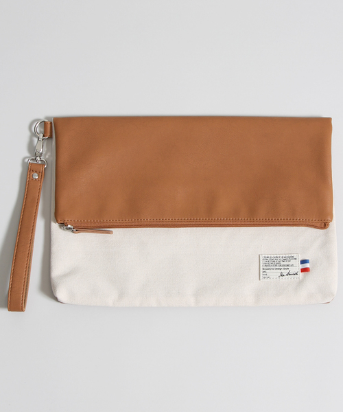 WEGO（ウィゴー）の「WEGO/口折れコンビクラッチバッグ（クラッチバッグ・メンズ・ネイビー/ブラック/ホワイト/キャメル・FREE）」の11枚目の写真