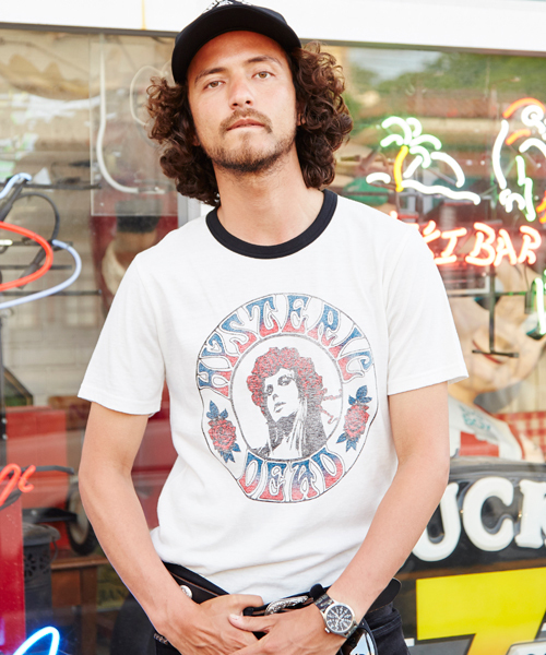 HYSTERIC GLAMOUR（ヒステリックグラマー）の「HYS DEAD pt T-SH（Tシャツ/カットソー・メンズ・ホワイト/トップグレー/ブラック・X-LARGE/MEDIUM/LARGE/SMALL）」の2枚目の写真