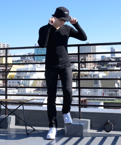 ８(eight)（エイト）の「リブ編み Vネック ニットセーター（ニット/セーター・メンズ・グレー/チャコールグレー/ホワイト/ブラック/ワイン/ネイビー/カーキ・LARGE/MEDIUM/X-LARGE）」の13枚目の写真