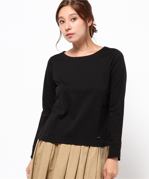 BLUE LABEL CRESTBRIDGE(ブルーレーベルクレストブリッジ)の「シルケットバイオポンチ プルオーバー(Tシャツ/カットソー・レディース・チャコールグレー/ネイビー/ブラック・38)」の2枚目の写真