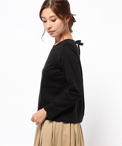 BLUE LABEL CRESTBRIDGE(ブルーレーベルクレストブリッジ)の「シルケットバイオポンチ プルオーバー(Tシャツ/カットソー・レディース・チャコールグレー/ネイビー/ブラック・38)」の14枚目の写真