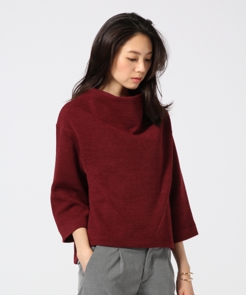 GLOBAL WORK（グローバルワーク）の「Ｗフェイスボトルネックプルオーバー/736805（Tシャツ/カットソー・レディース・カーキ/ライトグレー/レッド/ネイビー・LARGE/MEDIUM）」の4枚目の写真