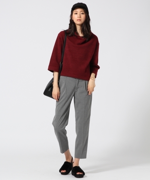 GLOBAL WORK（グローバルワーク）の「Ｗフェイスボトルネックプルオーバー/736805（Tシャツ/カットソー・レディース・カーキ/ライトグレー/レッド/ネイビー・LARGE/MEDIUM）」の9枚目の写真