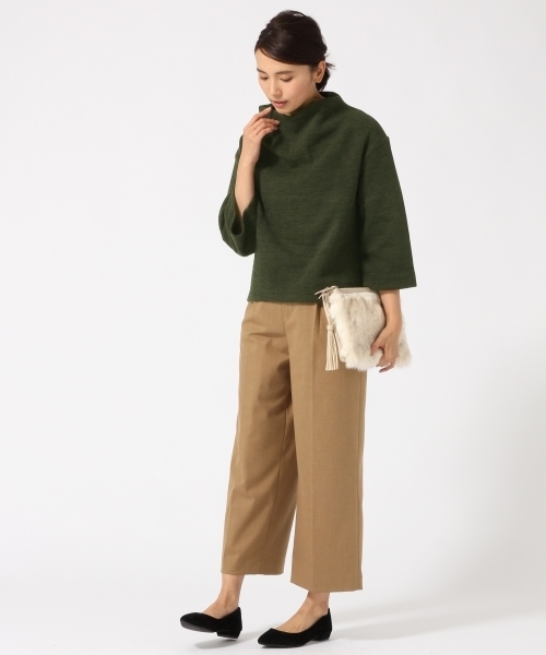 GLOBAL WORK（グローバルワーク）の「Ｗフェイスボトルネックプルオーバー/736805（Tシャツ/カットソー・レディース・カーキ/ライトグレー/レッド/ネイビー・LARGE/MEDIUM）」の10枚目の写真