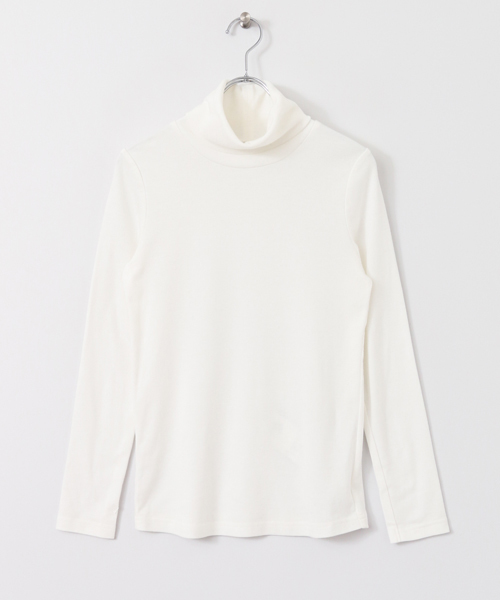 URBAN RESEARCH DOORS WOMENS（アーバンリサーチ ドアーズ ウィメンズ）の「DOORS リヨセルコットンタートルカットソー（Tシャツ/カットソー・レディース・ブラック/オフホワイト/グレー・ONE）」の2枚目の写真