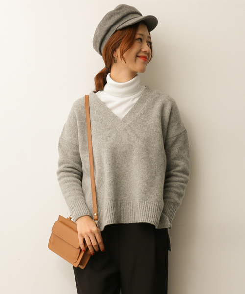 URBAN RESEARCH DOORS WOMENS（アーバンリサーチ ドアーズ ウィメンズ）の「DOORS リヨセルコットンタートルカットソー（Tシャツ/カットソー・レディース・ブラック/オフホワイト/グレー・ONE）」の4枚目の写真