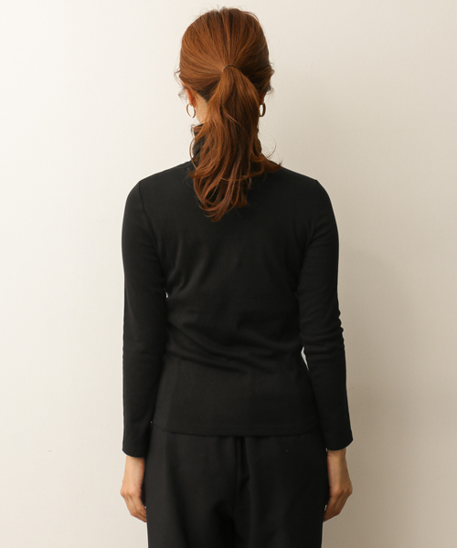 URBAN RESEARCH DOORS WOMENS（アーバンリサーチ ドアーズ ウィメンズ）の「DOORS リヨセルコットンタートルカットソー（Tシャツ/カットソー・レディース・ブラック/オフホワイト/グレー・ONE）」の7枚目の写真