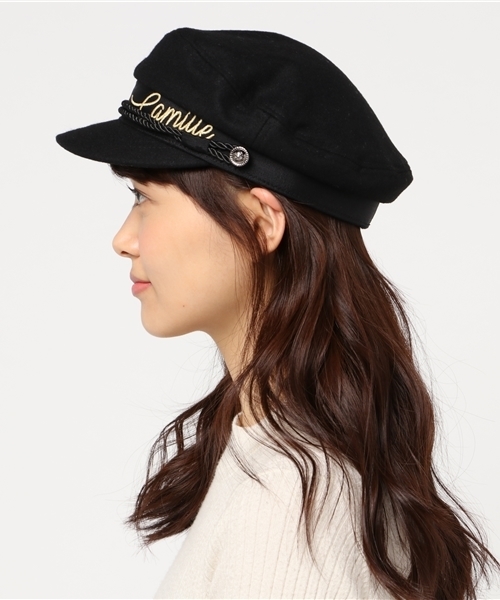 MOUSSY（マウジー）の「MESSAGE MARINE CAP Ⅱ（キャップ・レディース・ブラック・FREE）」の2枚目の写真