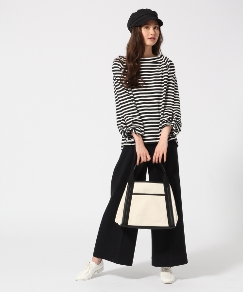 GLOBAL WORK(グローバルワーク)の「2WAYソデリボンカットプルオーバー/745590(Tシャツ/カットソー・レディース・ホワイト/その他/ブルー/ベージュ・MEDIUM/LARGE)」の13枚目の写真