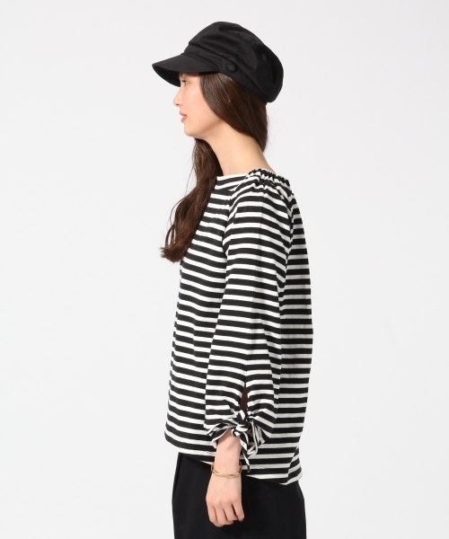 GLOBAL WORK(グローバルワーク)の「2WAYソデリボンカットプルオーバー/745590(Tシャツ/カットソー・レディース・ホワイト/その他/ブルー/ベージュ・MEDIUM/LARGE)」の16枚目の写真