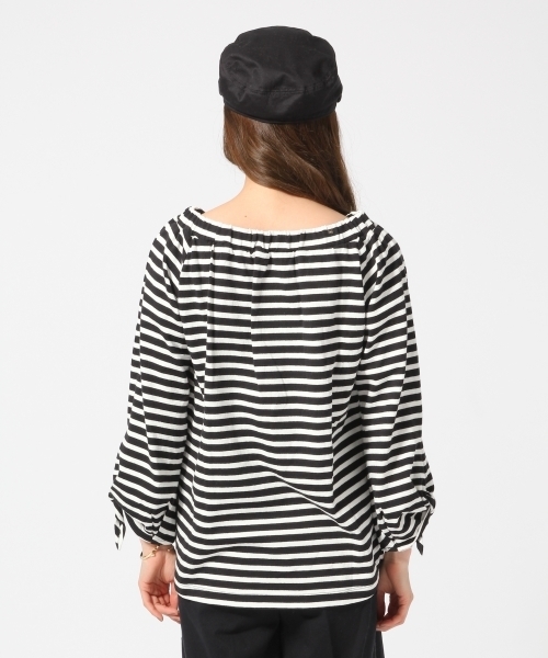 GLOBAL WORK(グローバルワーク)の「2WAYソデリボンカットプルオーバー/745590(Tシャツ/カットソー・レディース・ホワイト/その他/ブルー/ベージュ・MEDIUM/LARGE)」の17枚目の写真