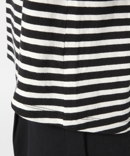 GLOBAL WORK(グローバルワーク)の「2WAYソデリボンカットプルオーバー/745590(Tシャツ/カットソー・レディース・ホワイト/その他/ブルー/ベージュ・MEDIUM/LARGE)」の6枚目の写真