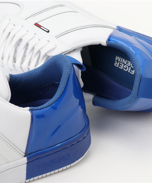 HILFIGER DENIM（ヒルフィガーデニム）の「レザーローカットスニーカー（スニーカー・メンズ・ホワイト×ブルー/ホワイト×レッド・43/42/41）」の4枚目の写真