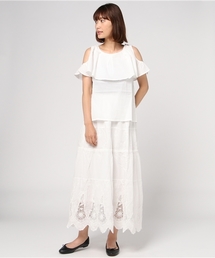 GeeRA | ブラウス＆刺しゅう入りロングスカートセット(セットアップ)