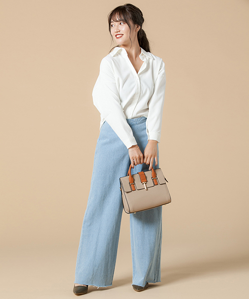 Edit Sheen（エディットシーン）の「シンプルスクエアハンドバッグ（ハンドバッグ・レディース・ブラック/ベージュ/グレー/レッド/イエロー・FREE）」の13枚目の写真