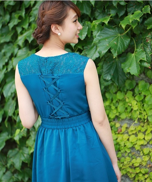 TRUDEA(トルディア)の「3WAYリバーシブルチュールオーバースカート付きフィッシュテールロングワンピース / 結婚式・成人式・謝恩会ワンピース・パーティードレス(ドレス・レディース・ワインレッド/ピンク/ネイビー/サックスブルー/グリーン/ミント/イエロー・MEDIUM)」の17枚目の写真