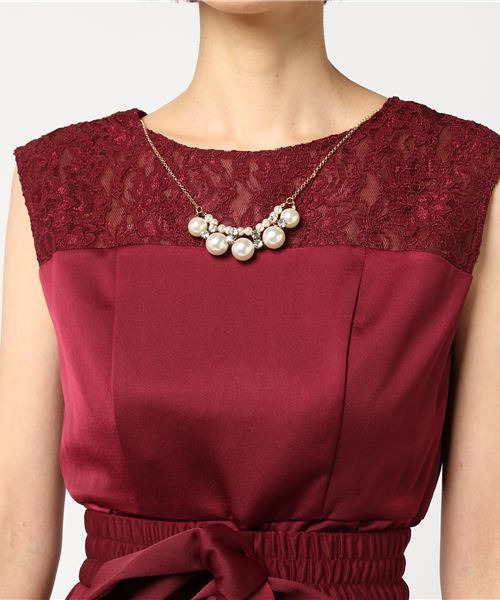 TRUDEA(トルディア)の「3WAYリバーシブルチュールオーバースカート付きフィッシュテールロングワンピース / 結婚式・成人式・謝恩会ワンピース・パーティードレス(ドレス・レディース・ワインレッド/ピンク/ネイビー/サックスブルー/グリーン/ミント/イエロー・MEDIUM)」の10枚目の写真